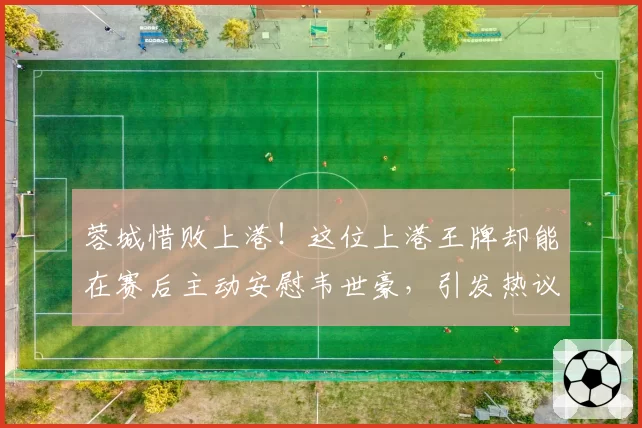 蓉城惜败上港!这位上港王牌却能在赛后主动安慰韦世豪,引发热议